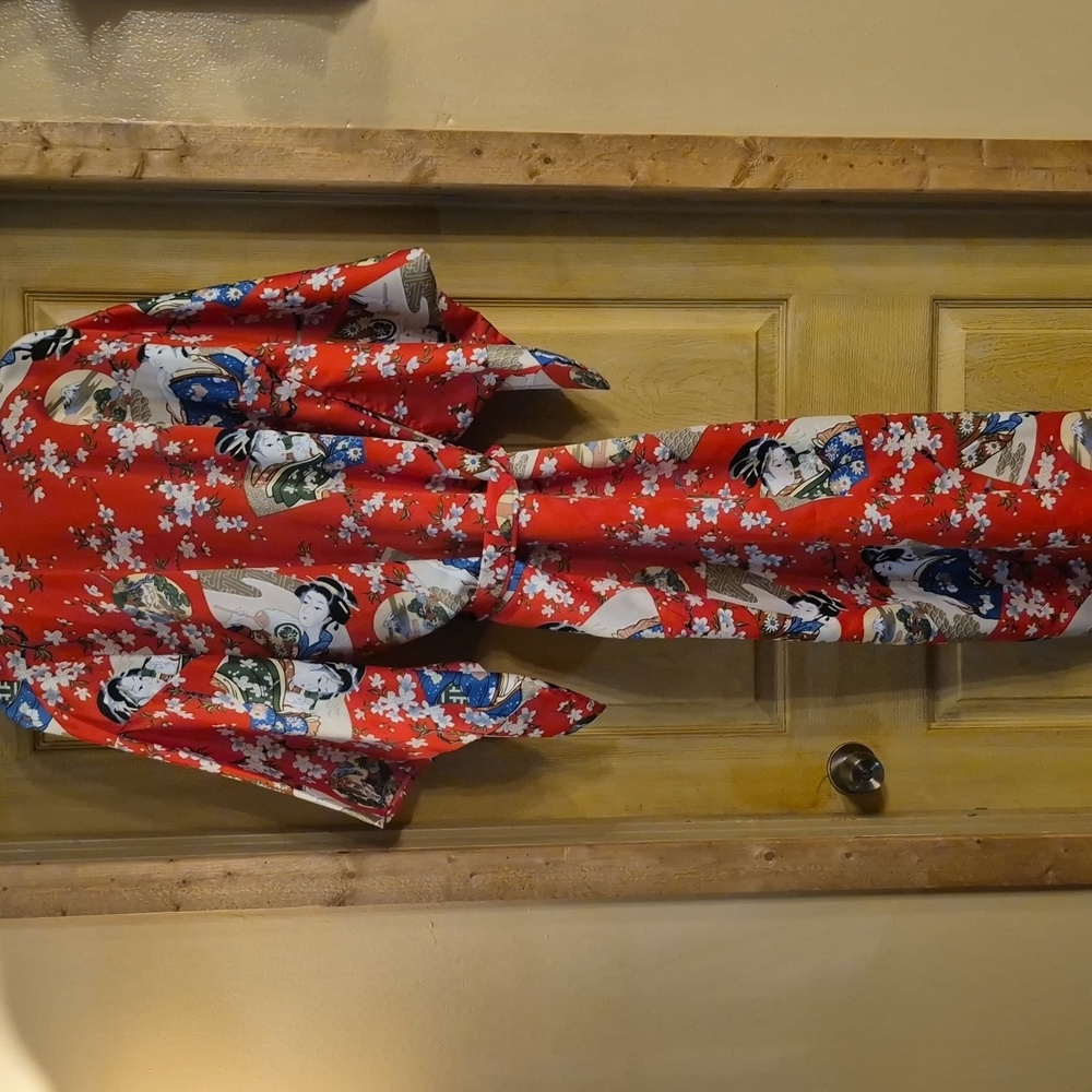 Style Of Chung Kiu One Size Fits All Kimono Robe Waist Tie Geisha Japenese Robe - Picture 9 of 14